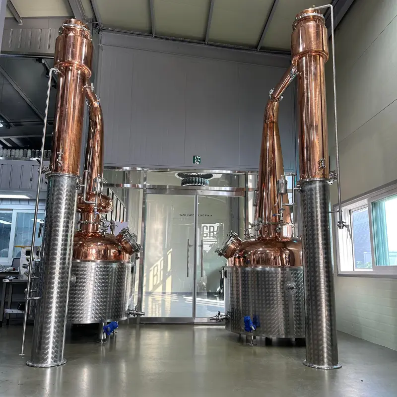 600L 800L single malt whisky pot still for South Korea microbrewery